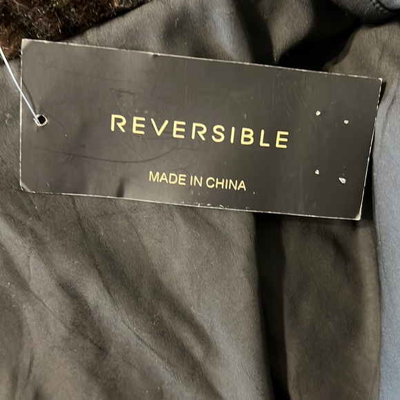 ❄️Fuda Studio size Medium reversible faux fur and black graphite canvas reverse - Picture 7 of 12